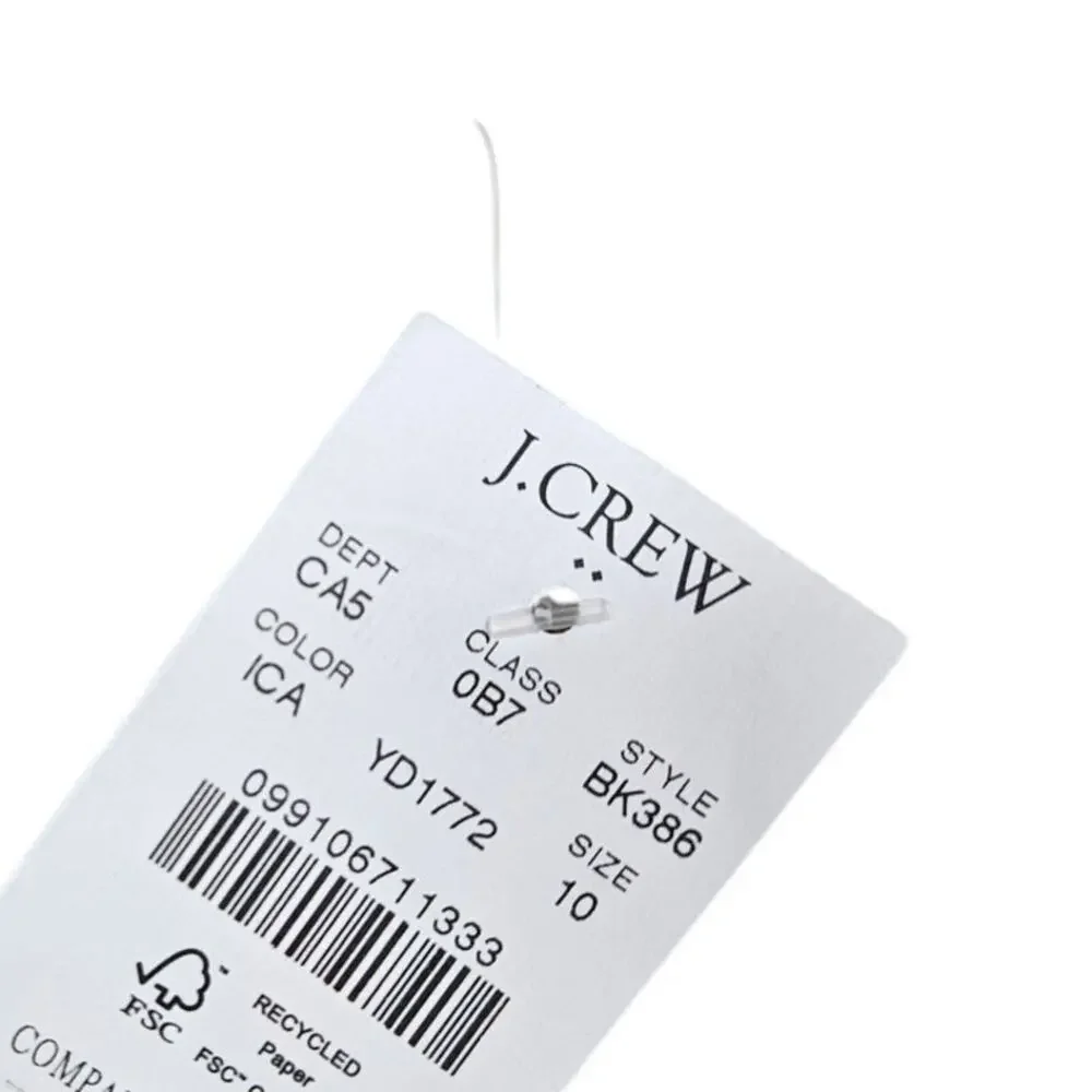 NEW J.Crew 10 Ivory Brown Windowpane Check Plaid Wool A Line Skirt Classic